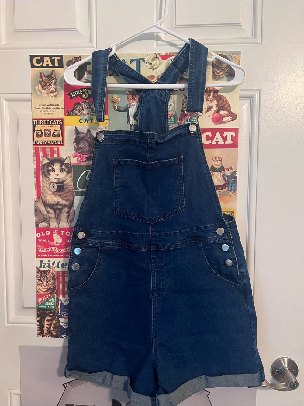 Denim BlueShort Overalls